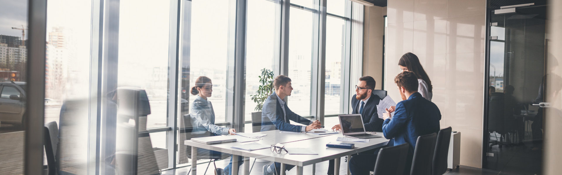 group of people having a meeting